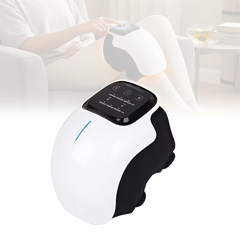 Saker Knee Massager with Heat, Cordless Heated Knee Massage for with 3 Heating Levels, 3 Vibration Modes, LED Screen, Adjustable Straps, Gift for Men And Women, Great Christmas Gifts