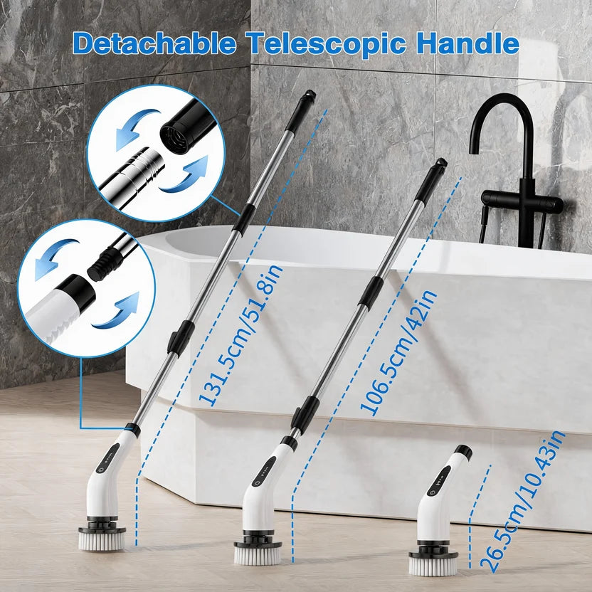 KOLAGAN Cordless Electric Spin Scrubber with 7 Cleaning Heads