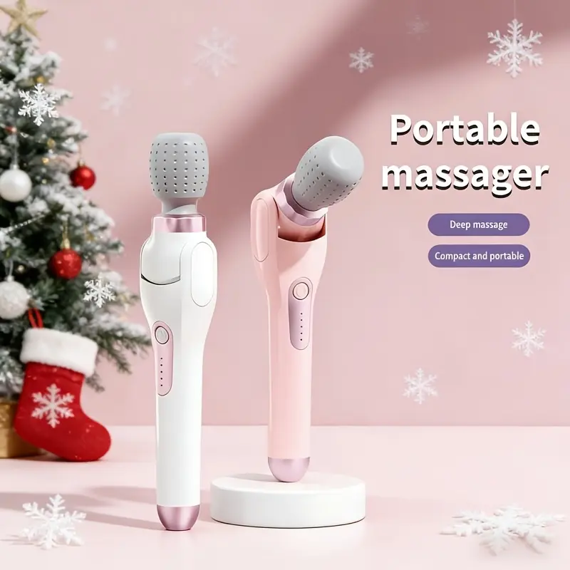 180° foldable massager, portable handheld massage stick, USB charging, 5 speed settings, rotating relaxation massage, whole-body vibration massage, for neck, back, legs, and waist, an ideal holiday gift, Christmas gift