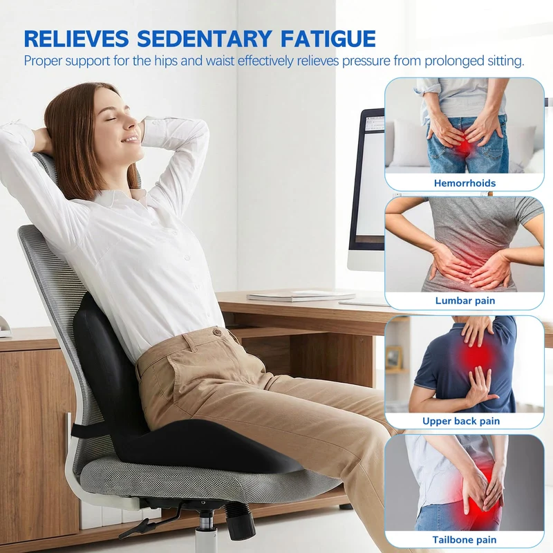 Memory Foam Seat Cushion Contoured Sitting Pad