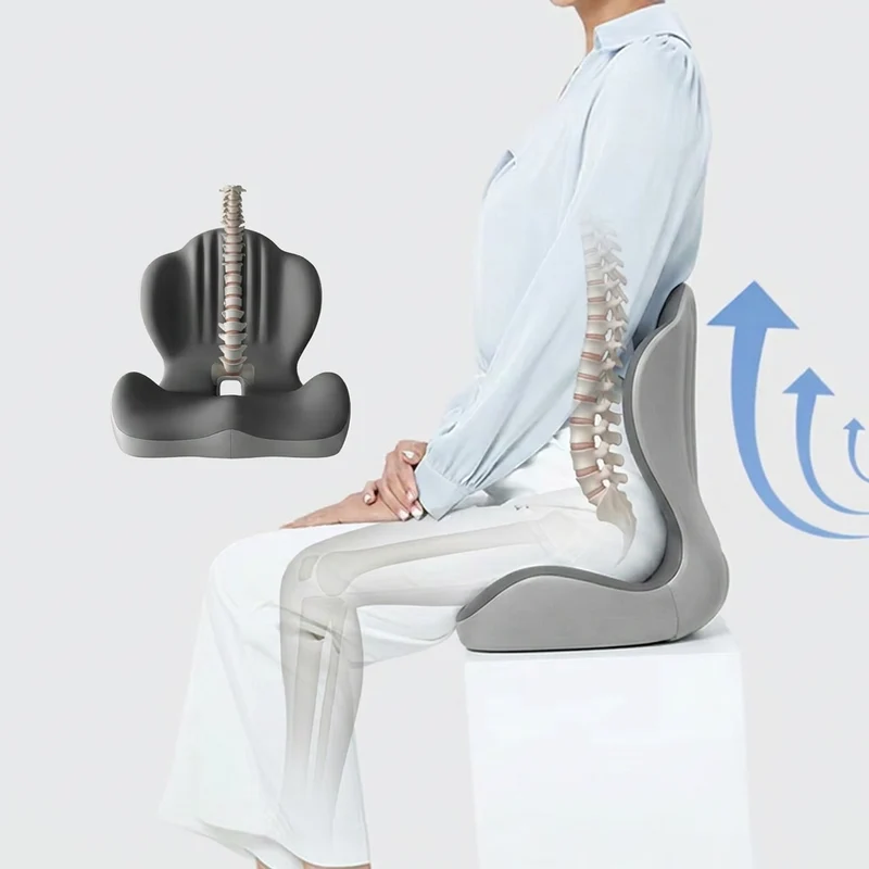 Memory Foam Seat Cushion Contoured Sitting Pad