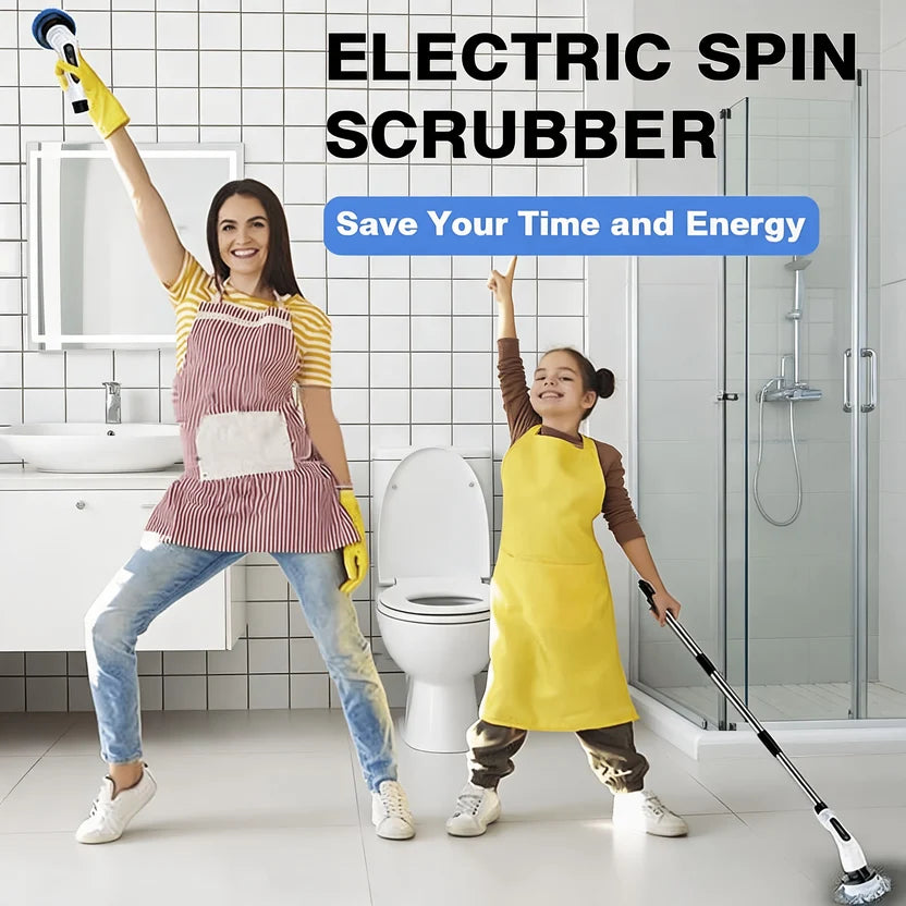 KOLAGAN Cordless Electric Spin Scrubber with 7 Cleaning Heads