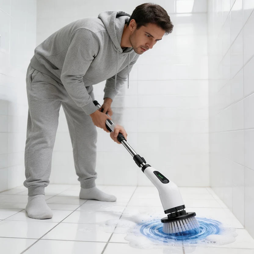 KOLAGAN Cordless Electric Spin Scrubber with 7 Cleaning Heads