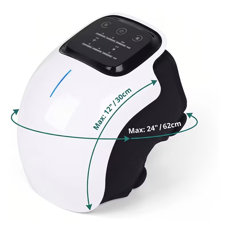 Saker Knee Massager with Heat, Cordless Heated Knee Massage for with 3 Heating Levels, 3 Vibration Modes, LED Screen, Adjustable Straps, Gift for Men And Women, Great Christmas Gifts